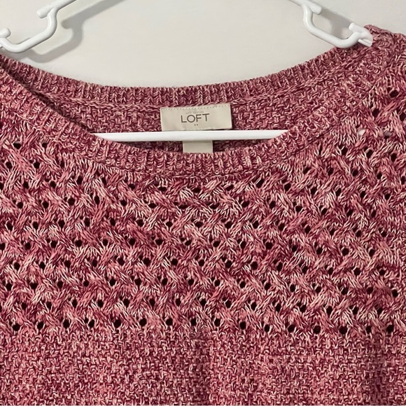 Mauve Sweater Size Small Chunky Knit Anne Taylor Loft Cozy Chic Top Long Sleeve - Picture 2 of 7